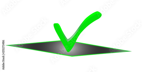 Case à cocher, signe de validation