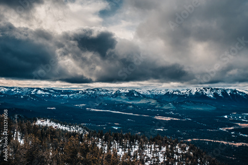 LAke Tahoe Clouds and Mountains