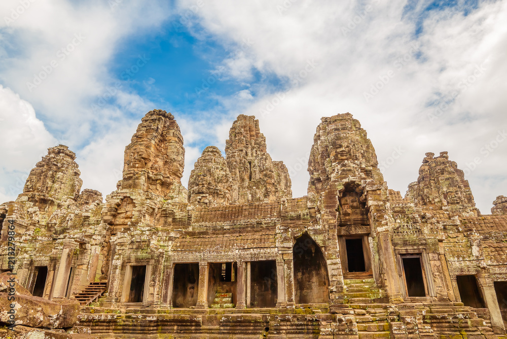 Ancient Bayon Temple Ruins. Ancient Bayon Temple Ruins.