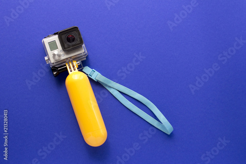 Action camera with accessories