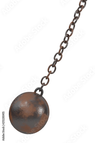 Rusted Construction Wrecking Ball