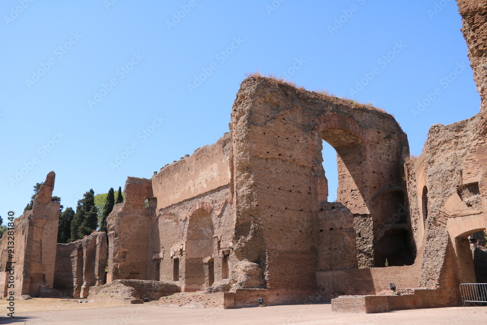 Ruins of the Baths of Caracalla in Rome, Italy