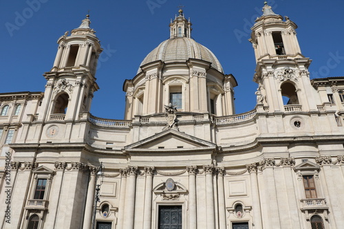 Church Santa Agnese in Agone at Piazza Navona in Rome, Italy 
