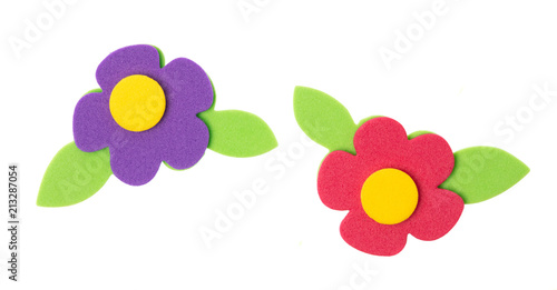 eva foam for decoration isolated on white background.