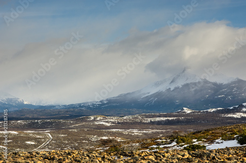 Milodon Cave in Winter, Torres Del Paine Nationalpark, Chile Patagonia	