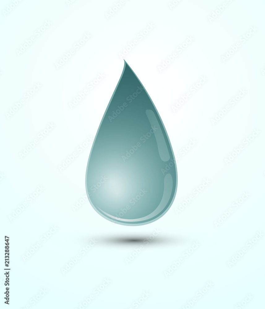 A dark blue natural water drop icon for business illustration A dark blue natural water drop icon for business illustration