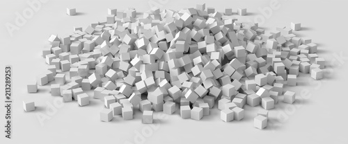 pile of cubes, 3d style vector illustration