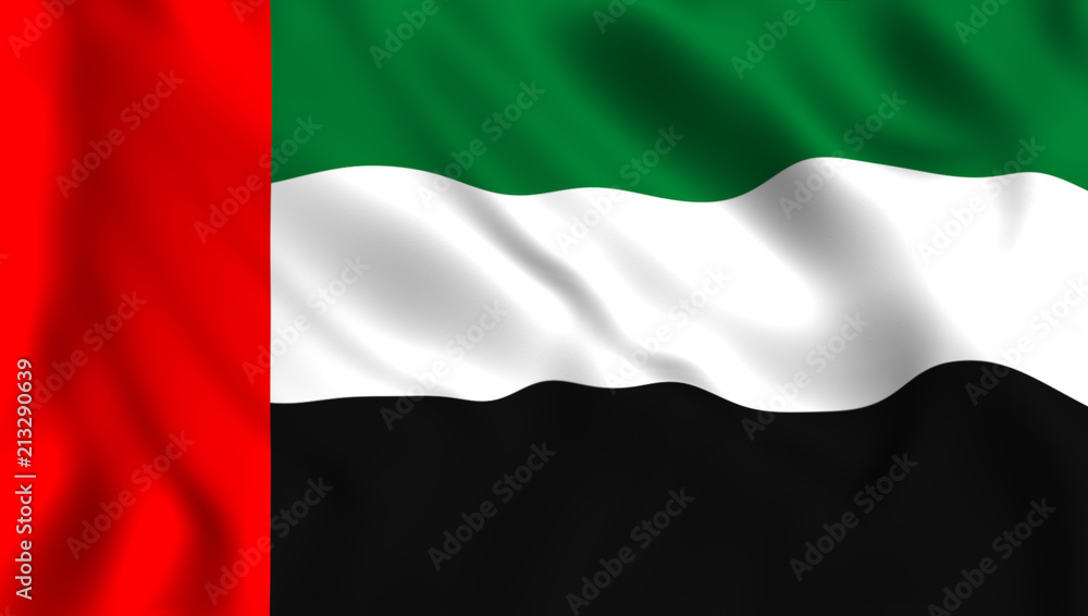 united Emirates flag waving symbol