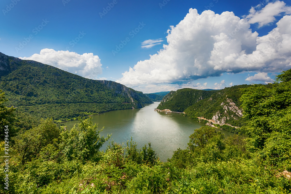 The Iron Gate, a gorge on the Danube River