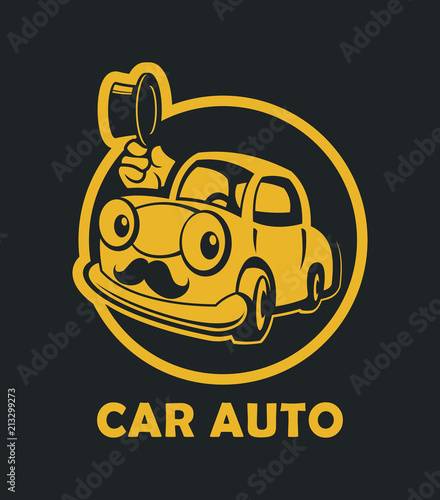 Funny cartoon car