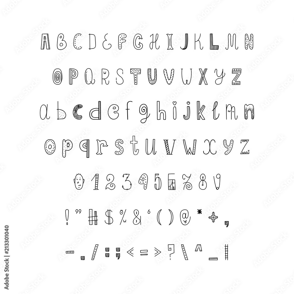 Children's English font for book design Children's English font for book design