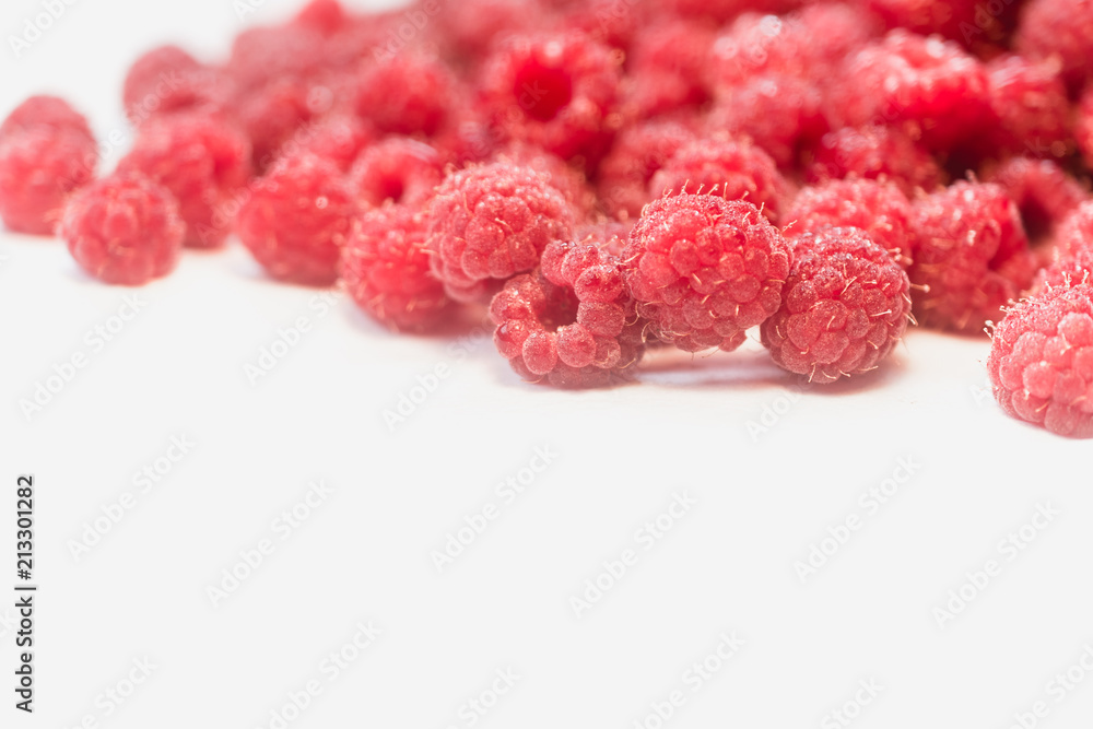 Dripping raspberry on white background. Dripping raspberry on white background.