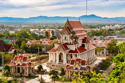 Photos Buddhist temple Wat Thammikaram in Prachuap Khiri Khan, Thailand.