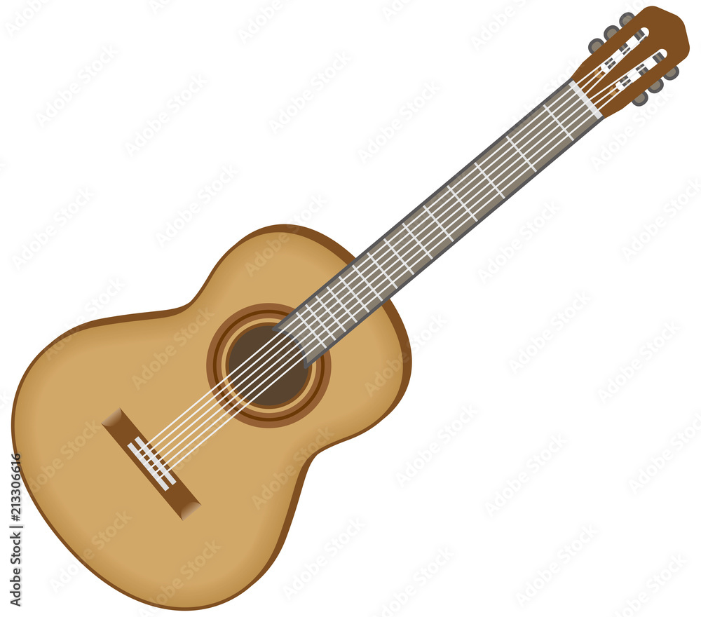 Obraz premium クラシックギターのイメージイラスト