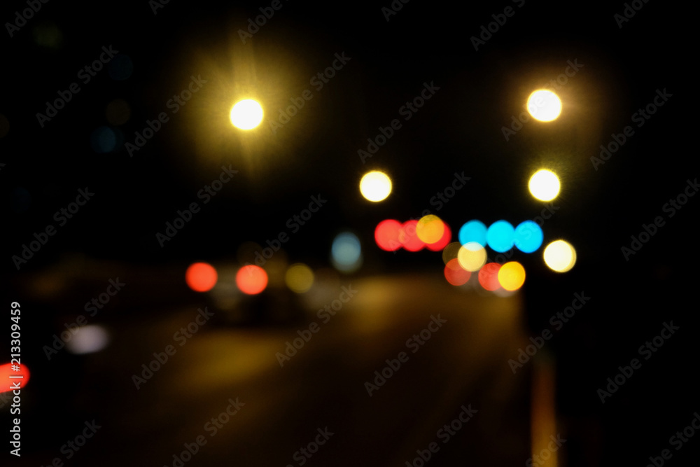 Abstract Car traffic at night. Motion blurred. Which urban city Abstract Car traffic at night. Motion blurred. Which urban city