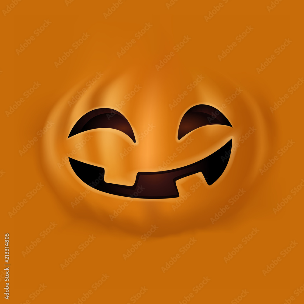 Pumpkin face, Halloween holiday symbol on yellow background. Halloween logo. vector and illustration. Pumpkin face, Halloween holiday symbol on yellow background. Halloween logo. vector and illustration.