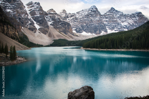 Moraine Lake from the Rockpile, Valley of the Ten Peaks, Alberta, Canada