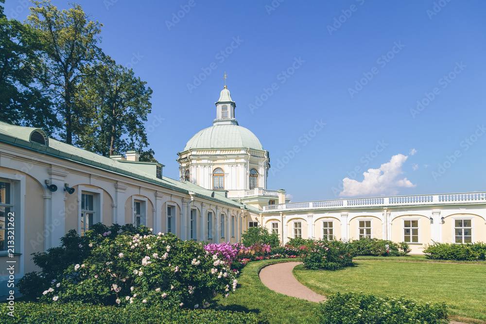 Menshikov Palace in Lomonosov, a suburb of St. Petersburg in the summer