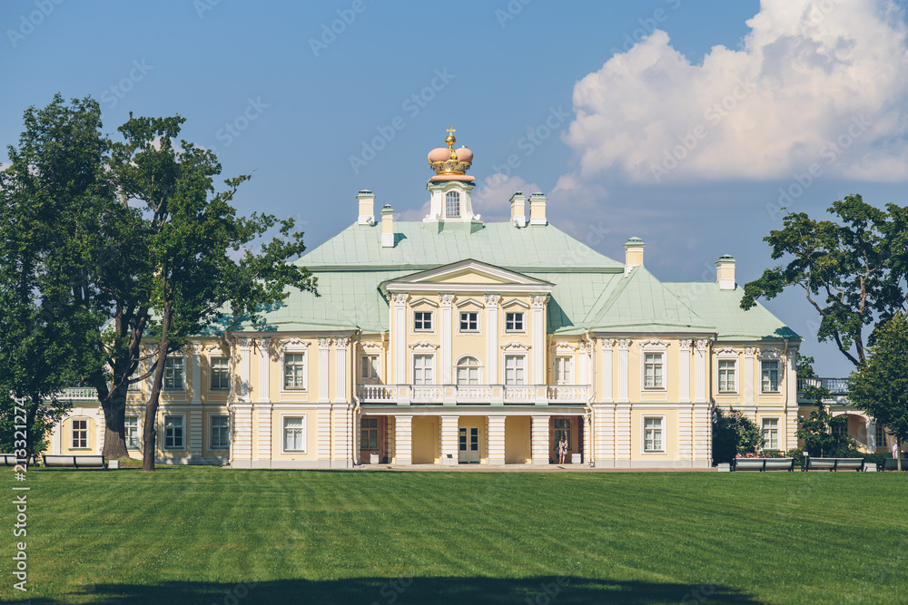 Menshikov Palace in Lomonosov, a suburb of St. Petersburg in the summer
