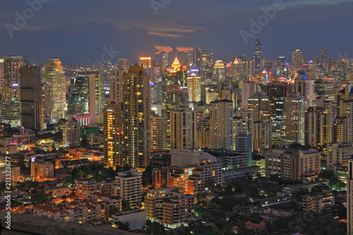 Bangkok City skyline. business district of Thailand capital city © suebsiri