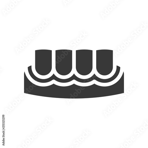 gingivitis, gum inflammation,dental related solid icon