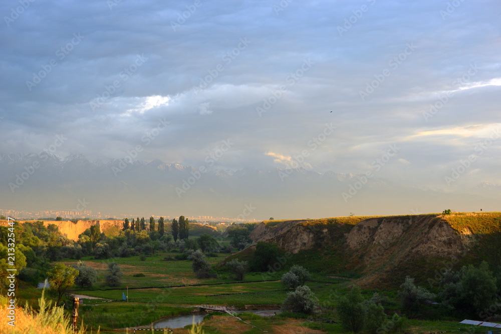 Summer landscape, Burunday, Almaty
