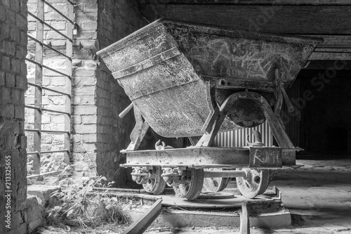 Transportwagen in der Schachtofenbatterie Rüdersdorf photo