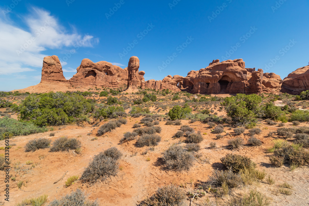 Beautiful rock formations in Arches National Park, Utah