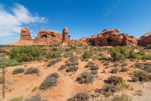 Beautiful rock formations in Arches National Park, Utah