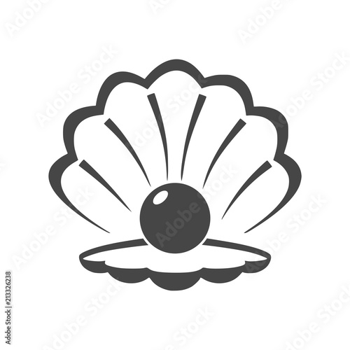 Fotografia Open shell with a pearl icon