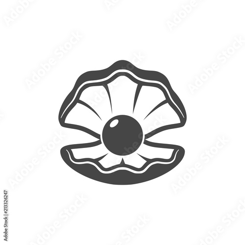 Open shell with a pearl icon