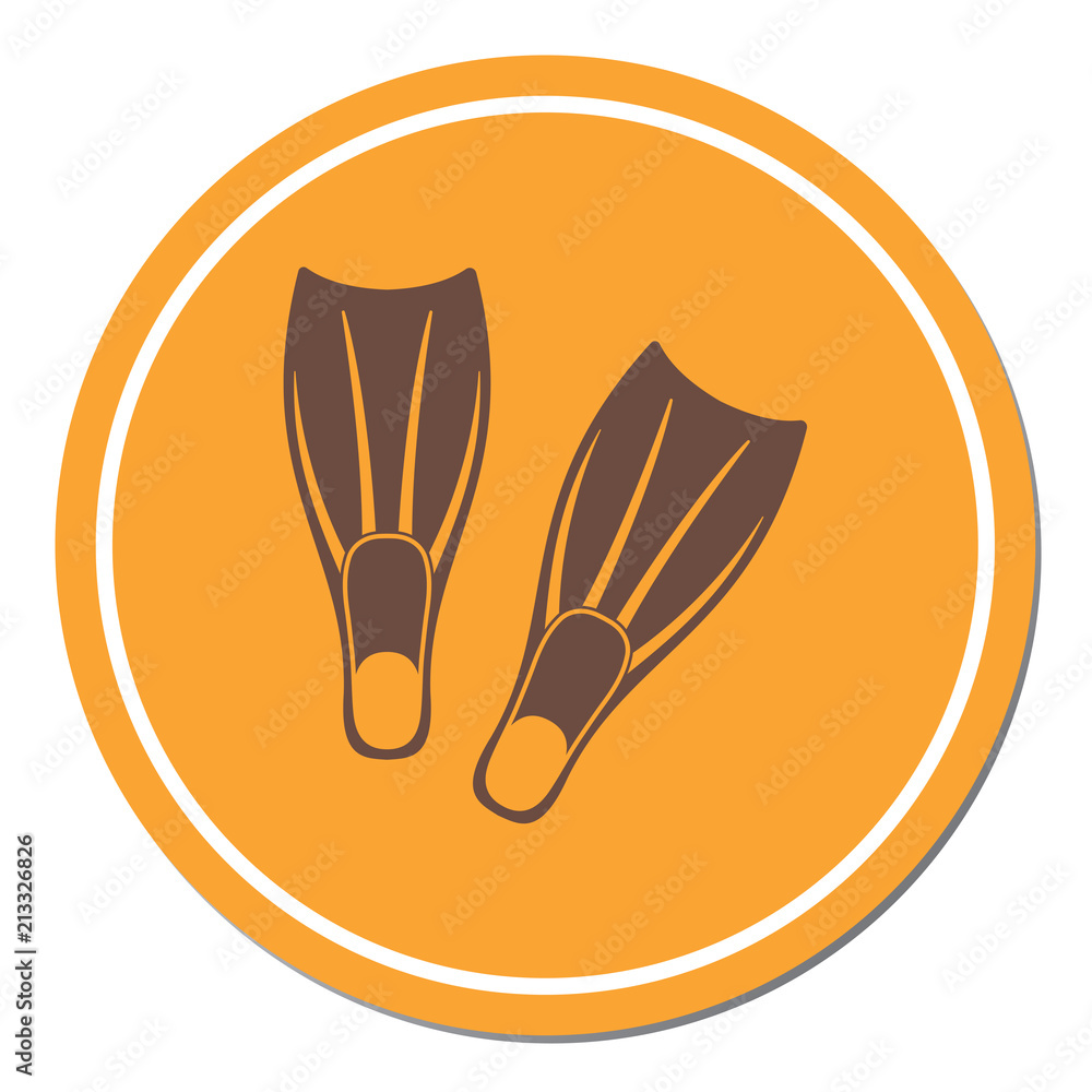 Diving flippers icon Diving flippers icon