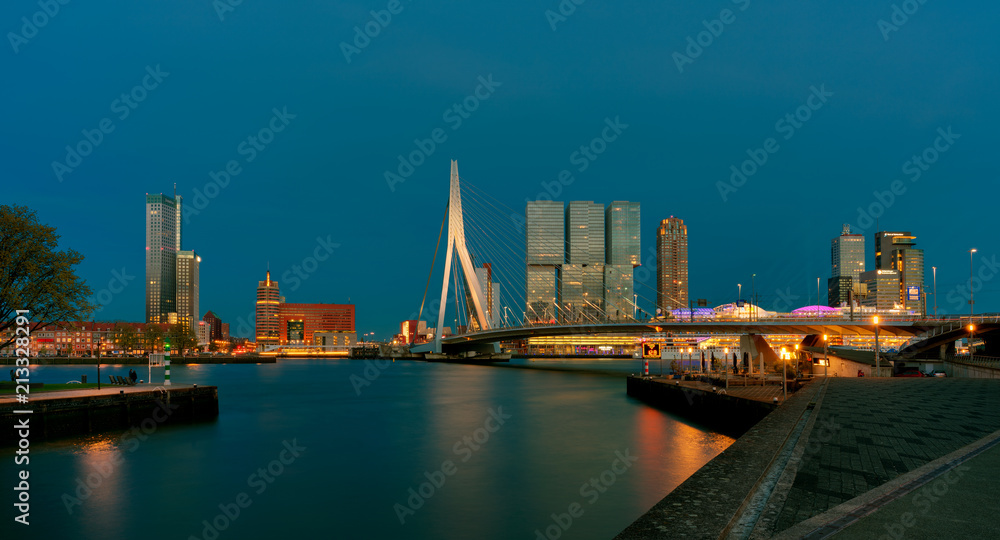 Erasmus Bridge - Rotterdam..Erasmusbrücke - Rotterdam..Rotterdam Cruise Terminal
