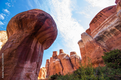 Bild auf Leinwand Beautiful rock formations in the Fiery Furnace of Arches National Park, Utah