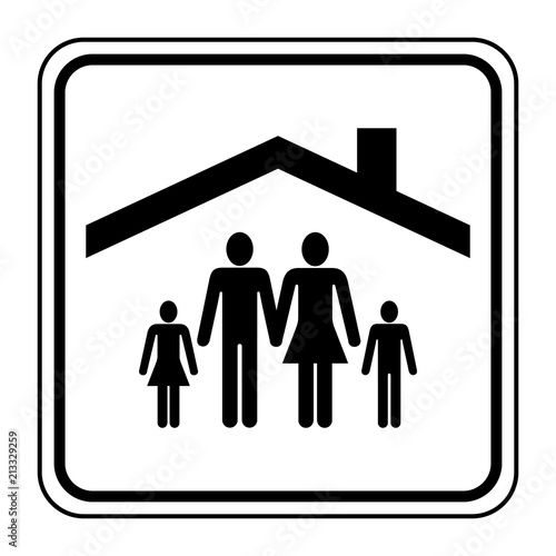 Logo famille toit.