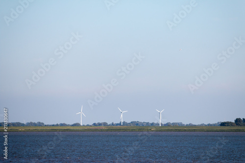 Coastal landscape at the sea or Wadden Sea