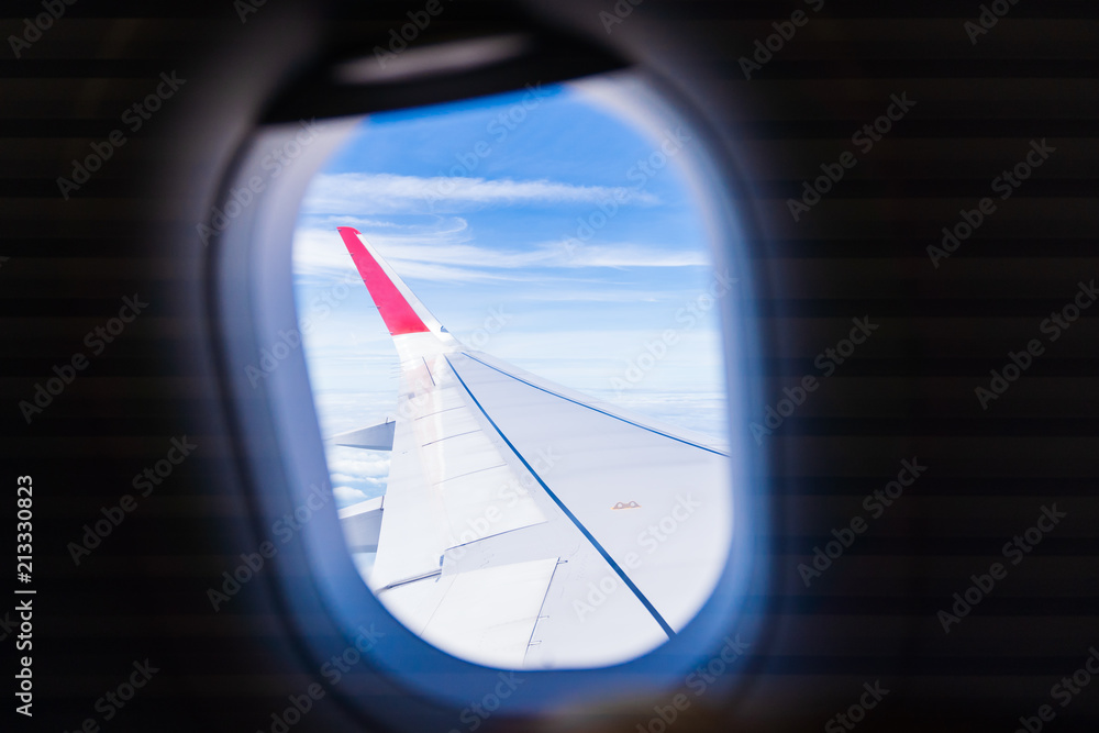 Outside window airplane. Outside window airplane.