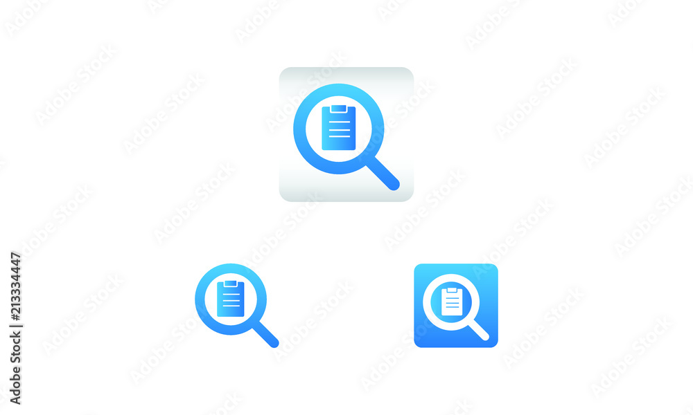 search icon with task symbol. search web icon vector icon in various style search icon with task symbol. search web icon vector icon in various style