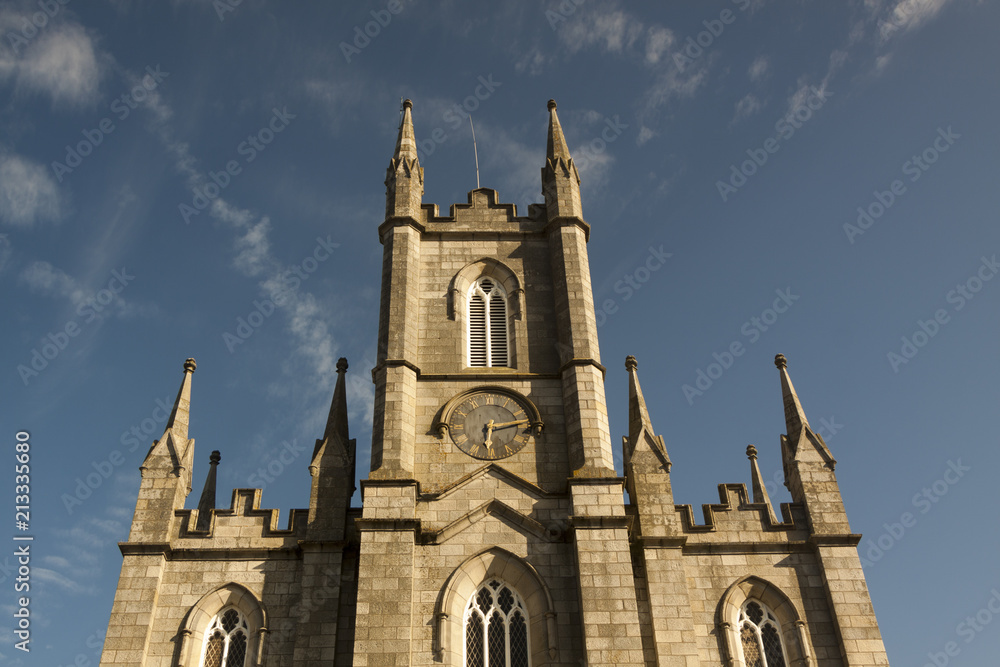 Fototapeta premium Church in Ireland Gothic religious monument. Exterior facade.