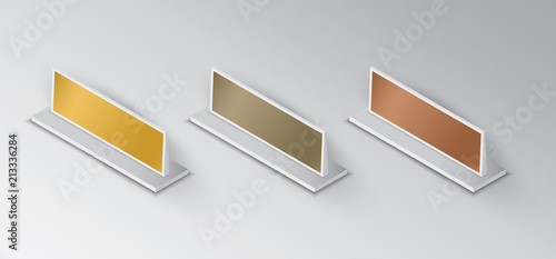 Rectangle isometric sign boards