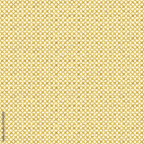 Gold glitter polka dot seamless pattern, geometric golden textur