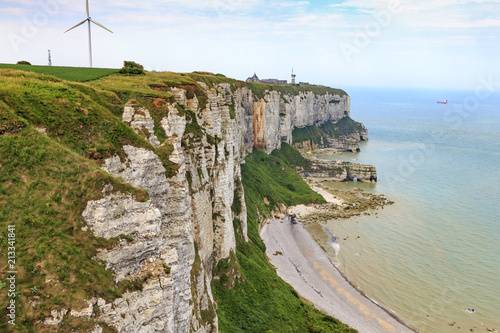 Cliff  near Fecamp in Normandy France photo