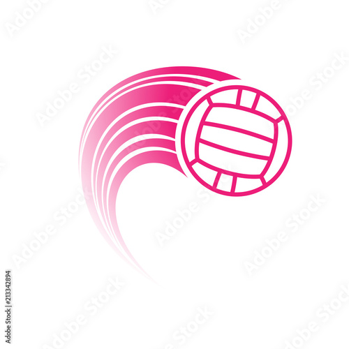Pink water polo ball with track