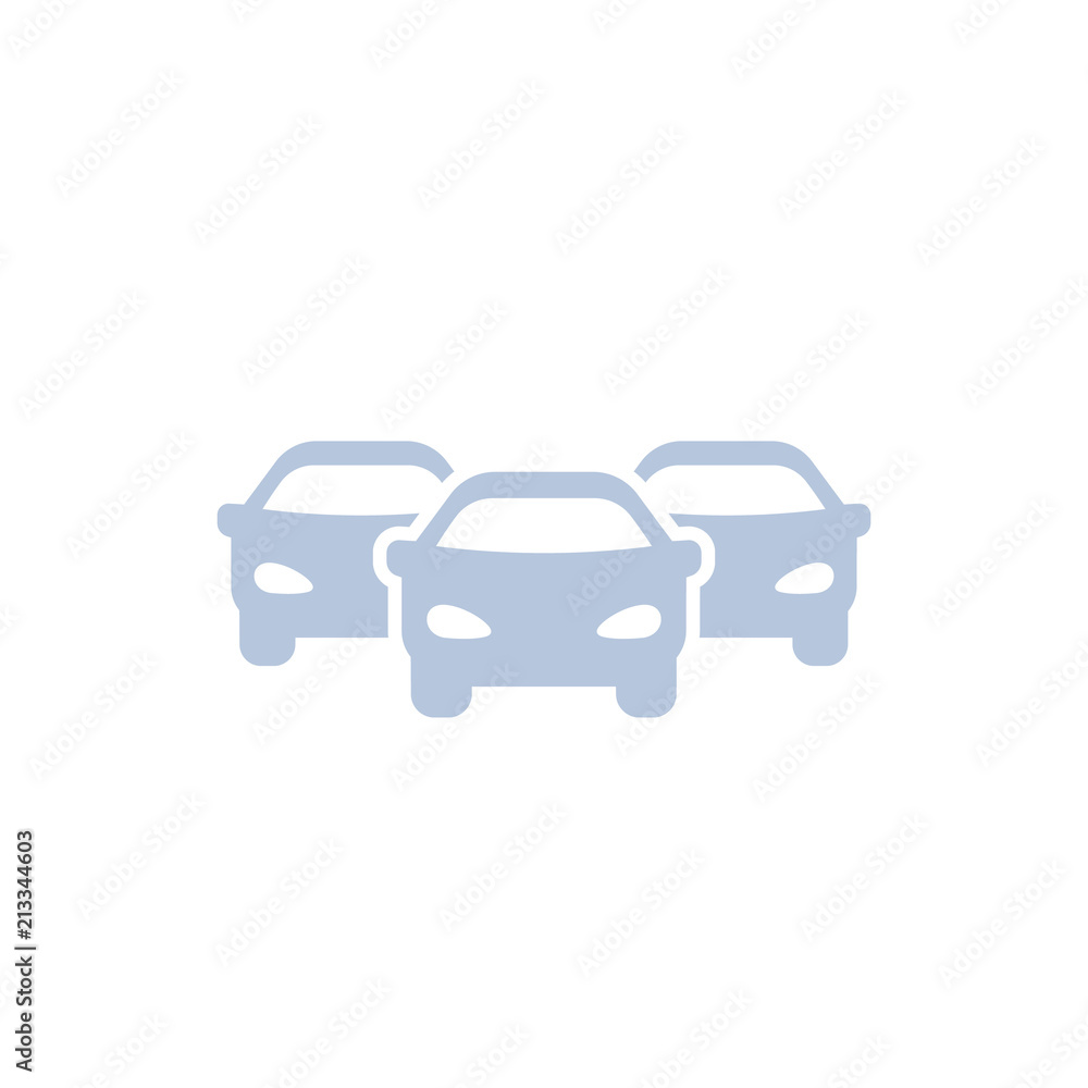 cars vector icon on white
