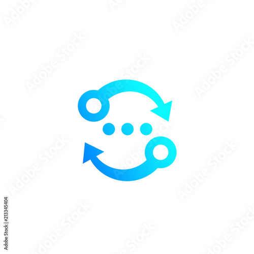 exchange icon, vector sign