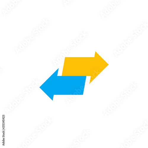 exchange, convert, vector icon, logo with arrows photo