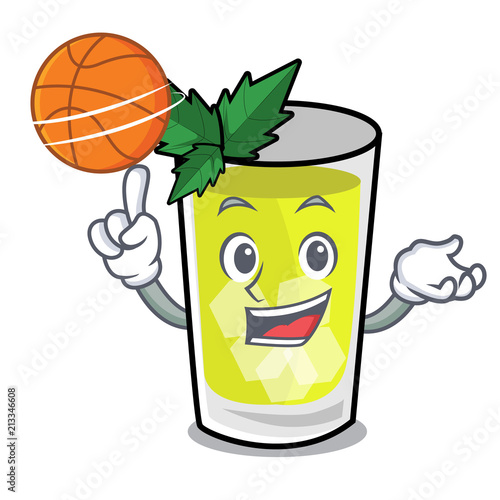 With basketball mint julep character cartoon