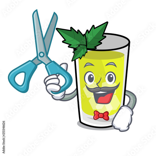Barber mint julep character cartoon