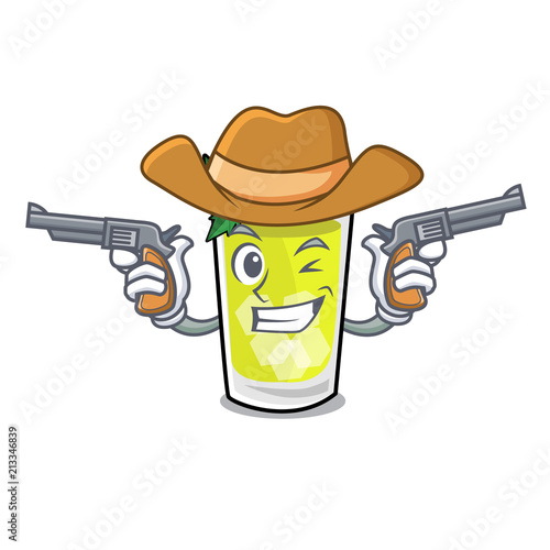 Cowboy mint julep character cartoon
