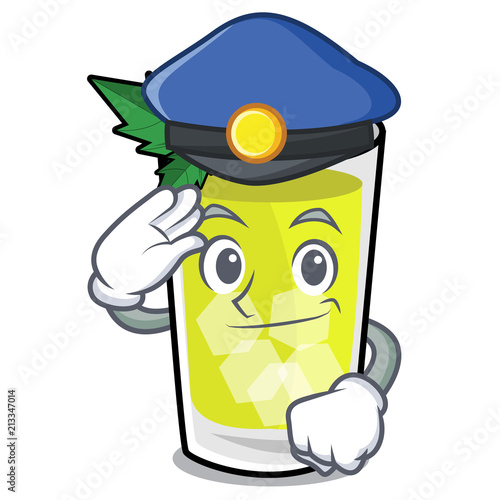 Police mint julep character cartoon